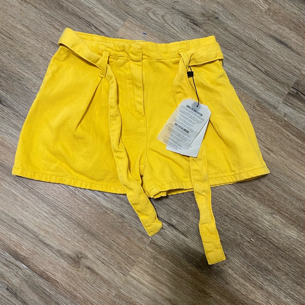 Zara Kids Shorts High Waist Ruffles Paper Bag